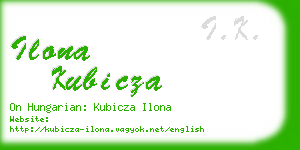 ilona kubicza business card